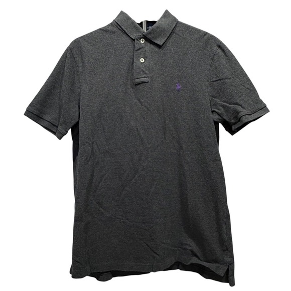 Polo Ralph Lauren Other - Polo Ralph Lauren Mens Classic Fit Polo Shirt Charcoal Gray Purple Pony Size M